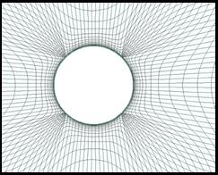 Detail of the structured grid generated around the cylinder.